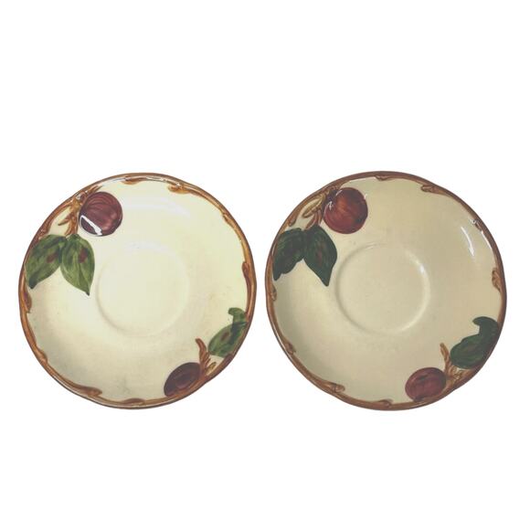 Lot of 4 Vintage Franciscan Apple Tea Cups & Saucers Hand Decorated, Made in USA - Picture 9 of 16